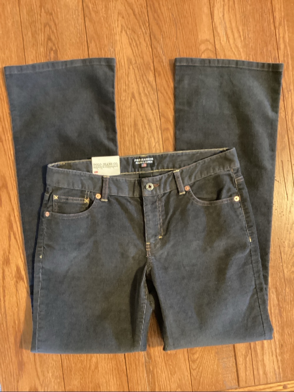 Ralph Lauren vintage Polo Jeans Co. dark gray corduroy pants. Women’s size 6x32 - Picture 2 of 16